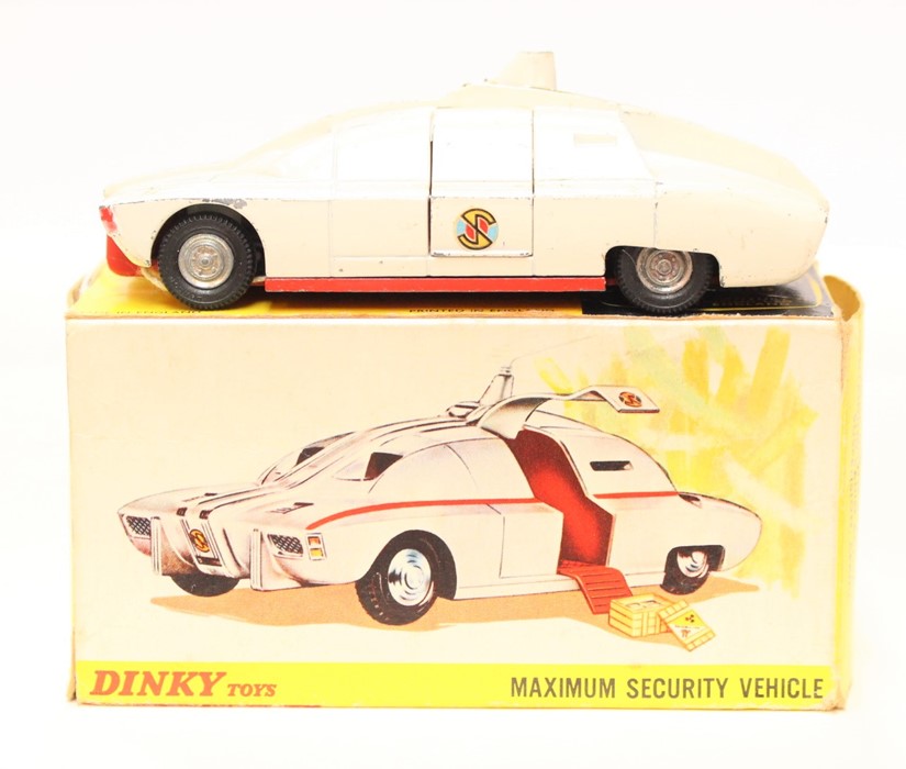 Dinky: A boxed Dinky Toys, 105, Captain Scarlet Maximum Security Vehicle with crate, box as found.