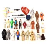 Star Wars: A collection of assorted uncarded Star Wars figures to include: Princess Leia; Greedo;