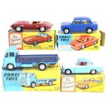 Corgi: A collection of four boxed Corgi Toys vehicles to comprise: E.R.F. Model 44G Platform