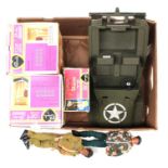 Action Man: A pair of Action Man figures, together with various accessories and vehicle; together