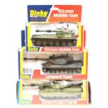 Dinky: A collection of three boxed Dinky Toys military tanks, to comprise: Chieftain Tank, 683;