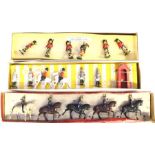 Lead Soldiers: A collection of assorted boxed Britains, Johillco and Crescent soldiers, as found. (