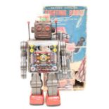 Horikawa: A boxed Horikawa Battery Operated Fighting Robot, as found, box torn.