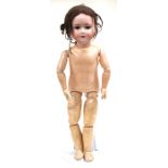 Armand Marseille: An Armand Marseille bisque head doll, marked to neck 'Armand Marseille Made in