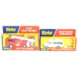 Dinky: A boxed Dinky Toys, E.R.F. Fire Tender, 266, together with a boxed Dinky Toys, Ford Transit
