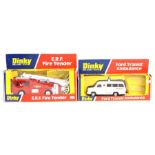 Dinky: A boxed, Dinky Toys, Ford Transit Ambulance, stretcher missing, 274; together with a boxed,