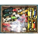 Scalextric: A collection of assorted vintage Scalextric and Airfix slot cars. (one box)