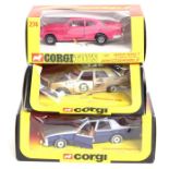 Corgi: A collection of three boxed Corgi Toys vehicles to comprise: Mercedes 240 Rally Car, 291;