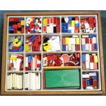 Lego: A boxed Lego System, circa 1960, contained within original wooden box
