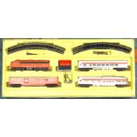 Hornby: A boxed Hornby OO gauge, Transcontinental Streamliner Train Set, RS101A; with working