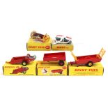 Dinky: A collection of five boxed Dinky Toys Farm vehicles to comprise: Harvest Trailer 320, Disc