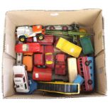 Diecast: A collection of assorted Dinky and Corgi diecast vehicles. (one box)