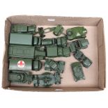 Dinky: A collection of assorted unboxed, playworn Dinky military vehicles to include: Light Tank,