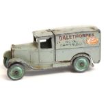 Dinky: A pre-war Dinky Toys Delivery Van, 28F, 'Palethorpes Royal Cambridge' to sides, '