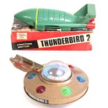 Thunderbirds: A boxed JR21 Thunderbird 2, with Land Rover in Pod, together with a Thunderbird 5,