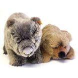 Steiff: A Steiff Pummy Bear, No. 069888; together with a Steiff 'Womby Wombat', No. 064951. (2)