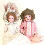 Armand Marseille: A bisque head Armand Marseille doll, marked to neck 'Armand Marseille Germany