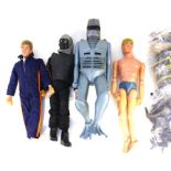 Action Man: A collection of three Action Man figures, together with various accessories and an