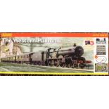 Hornby: A boxed Hornby OO gauge 'The Western Pullman' train set, R1048; missing trackside