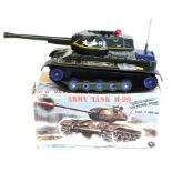 Masudaya: A boxed, battery operated, tinplate, Army Tank M-99, Made by Masudaya, Japan, working