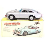 Aoshin: A boxed, battery operated, tinplate, Aston Martin DB5 Mystery Action, James Bond 007 Type,
