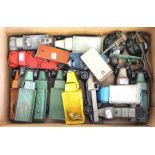 Dinky: A box of assorted Dinky lorries; together with a Hornby Dublo Signal Arm. (one box)