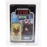 Star Wars: A carded, Kenner, Star Wars: Return of the Jedi, Ree-Yees, 77 card back-A, 1983, AFA