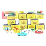 Matchbox: A collection of eleven assorted boxed Moko Lesney vehicles, to include some with missing