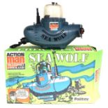 Action Man: A boxed Action Man Sea Wolf Submarine, boxed.