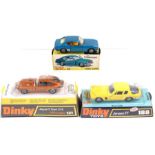 Dinky: A boxed Dinky Jaguar E Type, 131, together with a boxed Dinky Jensen F.F., 188 and a boxed