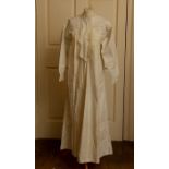 3 Victorian Ivory silk baby dresses.  Two Victorian cotton bodices (one has slight mark) A Victorian