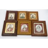 Indian School miniatures, circa 1910-1920, a group of eight assorted portrait miniatures of Mughal