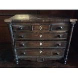 A Victorian miniature prentice mahogany chest of drawers, suitable for use as a jewellery box
