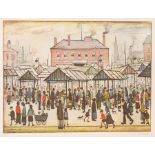 Laurence Stephen Lowry R.B.A. R.A. (British, 1887-1976), Market Scene in a Northern Town, signed l.