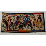 An Egyptian wall panel depicting the local scene of camels donkeys local residents slaves &