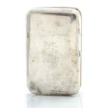 A late Victorian silver pocket cigarette case incorporating an internal vesta section and pierced