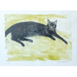Dame Elizabeth Blackadder R.A. R.S.A. (Scottish, 1931), Black Cat, signed l.r., lithograph, blind