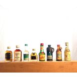 A collection of twenty five Miniatures including Whisky, Gin, Rum and other liqueurs.