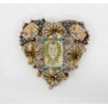 A WWI West Surrey Regiment soldier's sweetheart pin cushion, extensive beadwork and tassel
