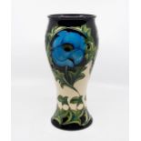 A Moorcroft vase, blue pavot, limited edition No.2/2, designed by Rachel Bishop, height 31cm