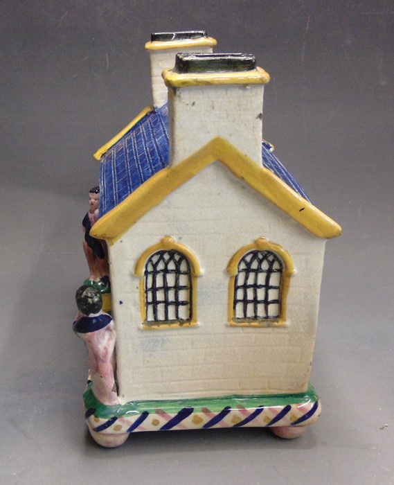 A large Yorkshire Mexborough Pottery money box in the form of a Wesleyan chapel, named William - Image 4 of 5