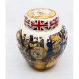 A large Moorcroft ginger jar and cover, Bullnose Morris, limited edition No.9/50, by P. Hilditch,