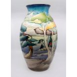 A large Moorcroft vase, Group of Seven, designer Emma Bassons, trial, height 46cm