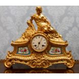A late 19th Century French gilt ormolu bracket clock, circa 1870, of Rococo Revival design,