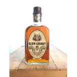A boxed bottle of Glen Grant 12 Year Old Highland Malt Scotch Whisky 1980s.  Distillery: Glen