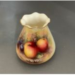 A Royal Worcester vase painted with fruit, shape G957, signed Edward Townsend, date code 1926, 8.5cm