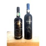 Two bottles of Port. Justerini & Brooks Directors bottle Tawny Port and Warriors Port.