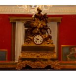 A 19th Century French ormolu bracket clock ,circa 1870, surmounted by an Arab with a sabre on