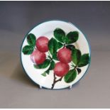 A Wemyss small side plate painted with cherries, circa 1900, impressed Wemyss mark and Thos Goode