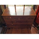 A fine George III mahogany gentleman's dressing chest in the manner of Gillows, the upper section